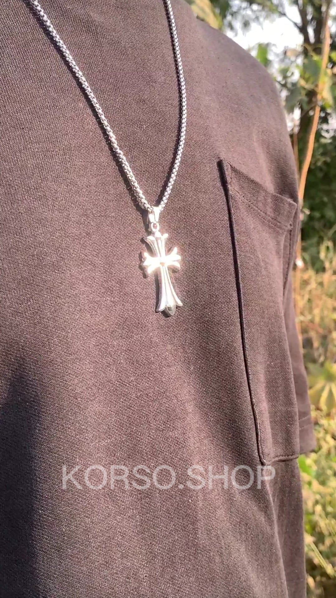 Crucifix Shadow Necklace