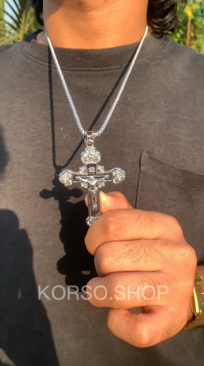 GREEK ORTHODOX CROSS PENDENT CHAIN