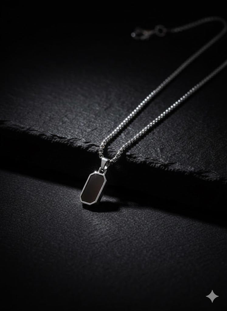 BLACK ONYX PENDENT CHAIN