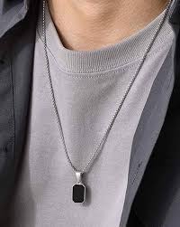 BLACK ONYX PENDENT CHAIN